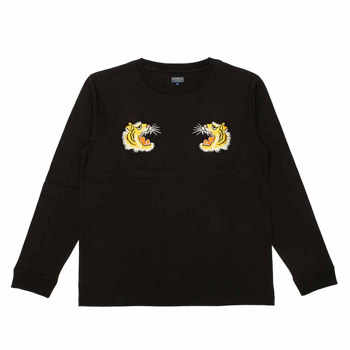 TAILOR TOYO - L/S SUKA T-SHIRT - EMBROIDERED - TIGER - TT69649