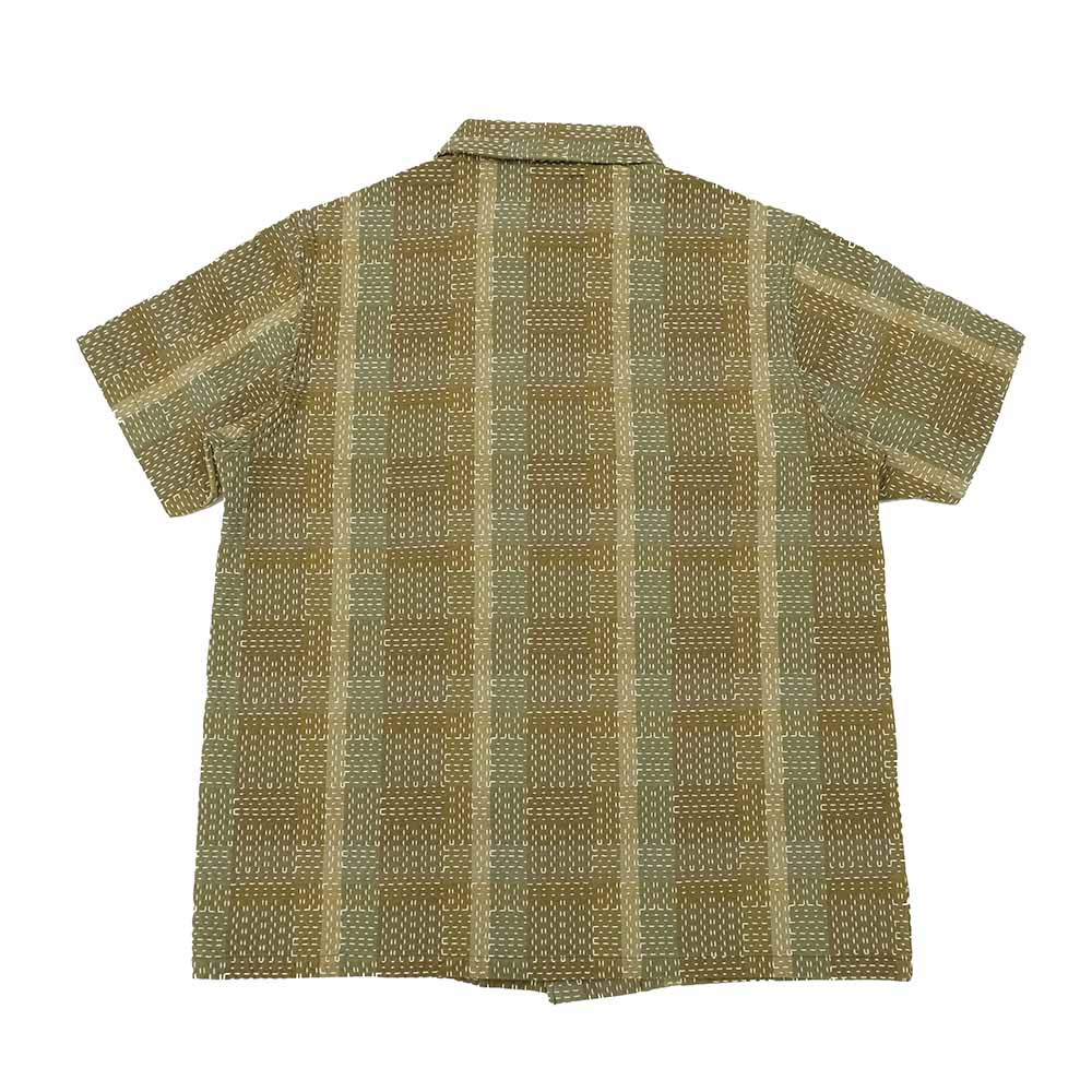 STUDIO D’ARTISAN - NORAGI ARMY SASHIKO - SHORT SLEEVE SHIRT - 5719