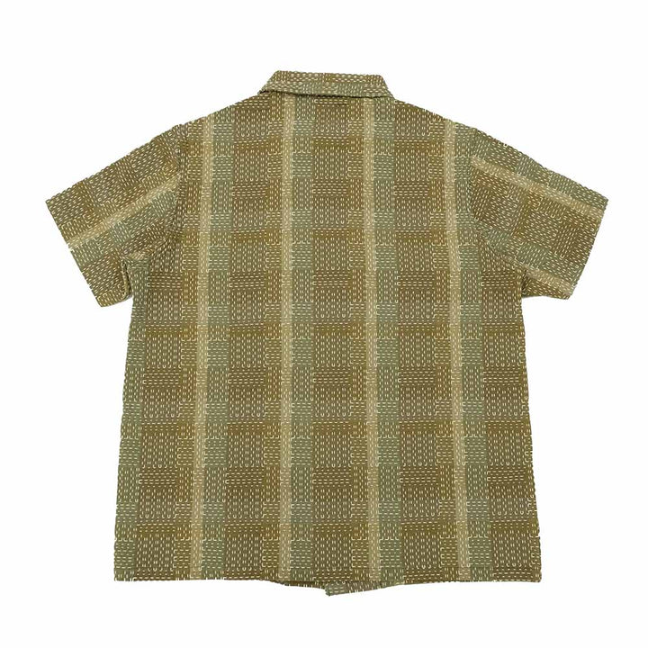 STUDIO D’ARTISAN - NORAGI ARMY SASHIKO - SHORT SLEEVE SHIRT - 5719
