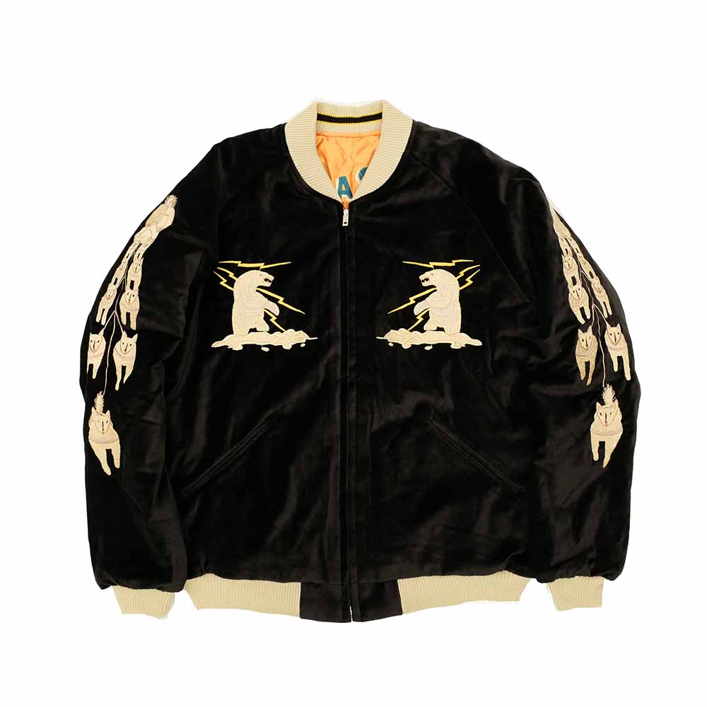 TAILOR TOYO - Velveteen Souvenir Jacket - POLAR BEAR x ALASKA MAP - TT15792-119