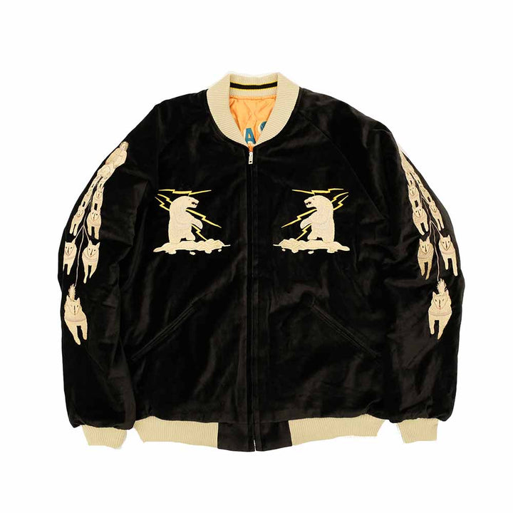TAILOR TOYO - Velveteen Souvenir Jacket - POLAR BEAR x ALASKA MAP - TT15792-119