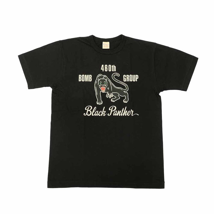 BUZZ RICKSON'S - GOVERNMENT ISSUE T-SHIRT - 460th BOMB.SQ. Black Panther - BR79575