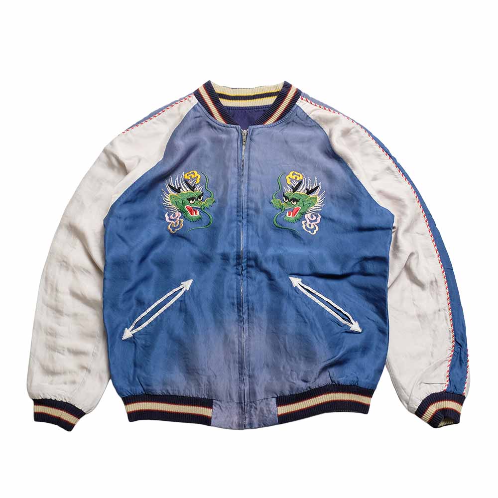 TAILOR TOYO - Acetate Souvenir Jacket - EAGLE ＆ DRAGON x JAPAN MAP - (AGING MODEL) - TT15907-125