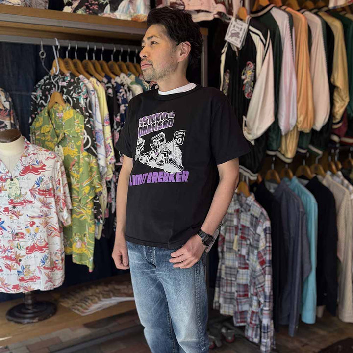 STUDIO D’ARTISAN - USA COTTON PRINT T-SHIRT - LIMIT BREAKER - 8180A