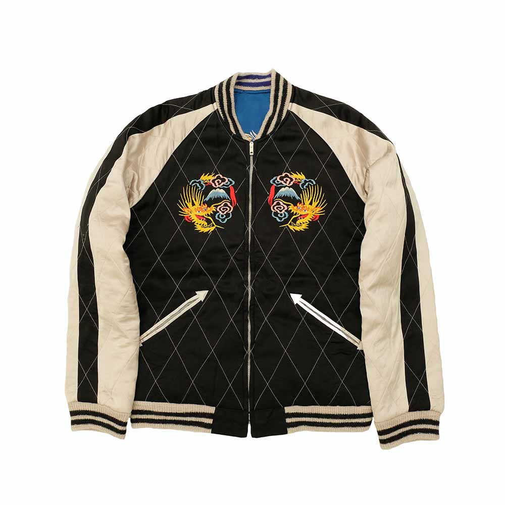 TAILOR TOYO - Mid 1950s Style Acetate Quilted Souvenir Jacket