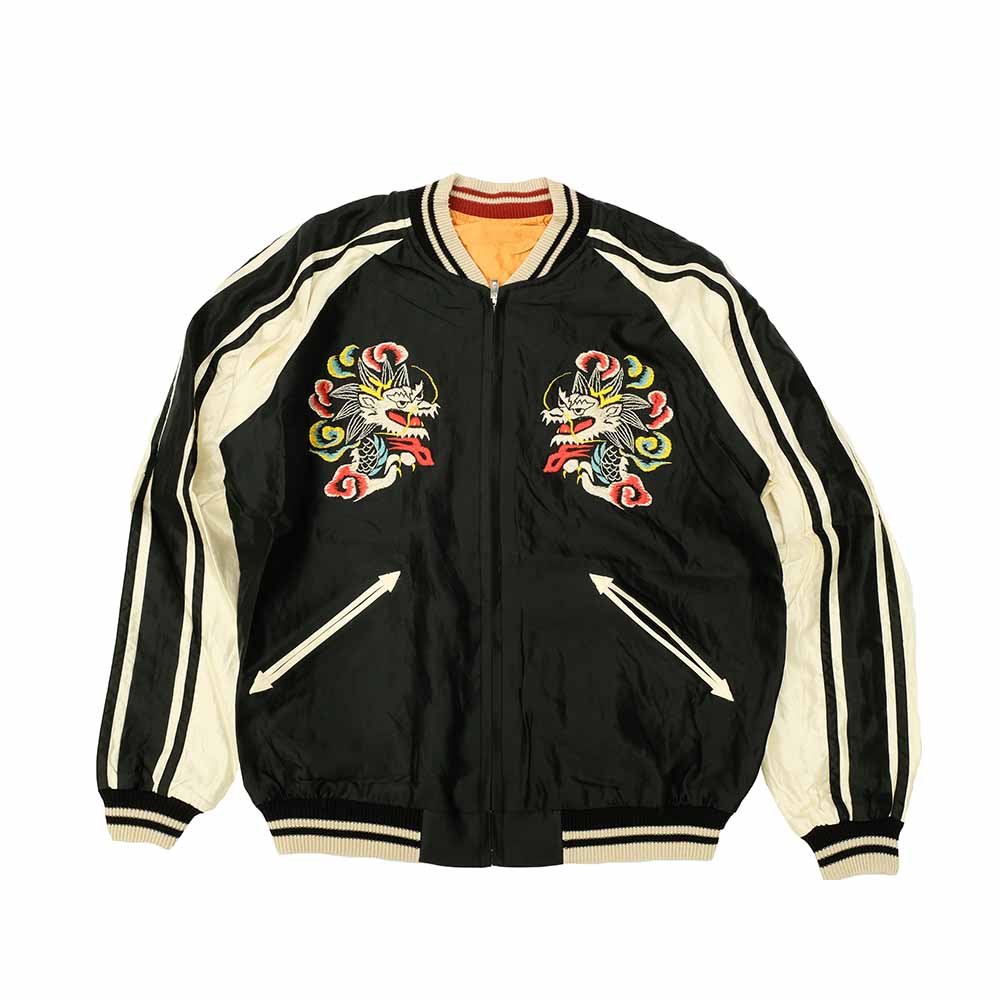 TAILOR TOYO - Acetate Souvenir Jacket - WHITE DRAGON x EAGLE - TT15682-119