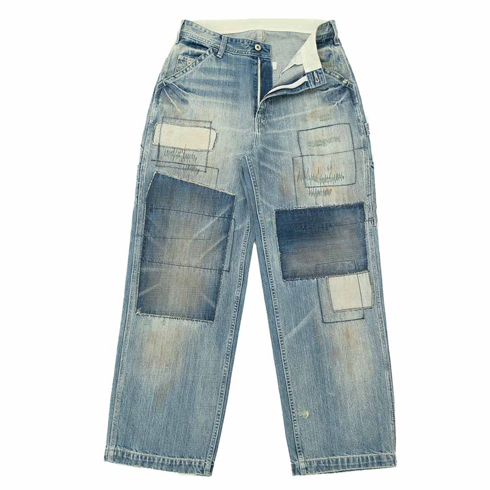 UNIVERSAL OVERALL - 12.75oz CONE DENIM REMAKE PAINTER PANTS - HT2433601-C