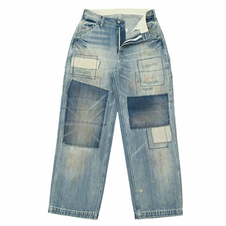 UNIVERSAL OVERALL - 12.75oz CONE DENIM REMAKE PAINTER PANTS - HT2433601-C