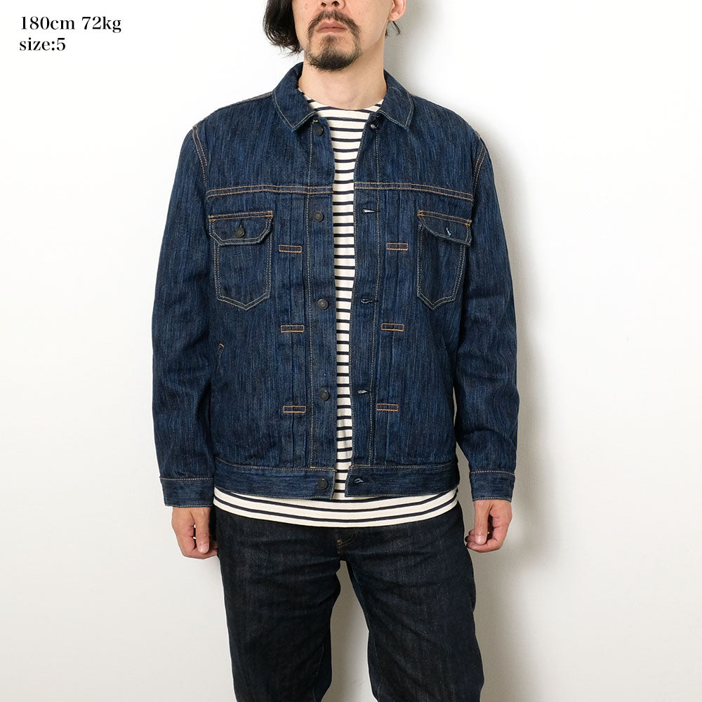 Pure Blue Japan - 14.5oz Waterfall Denim Type 2 Jacket - Dark