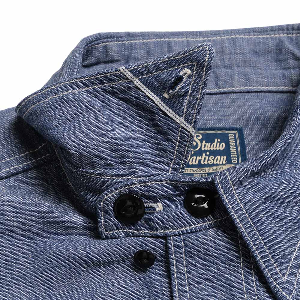 STUDIO D’ARTISAN & SA. - CHAMBRAY S/S WORK SHIRT - 5333A-S