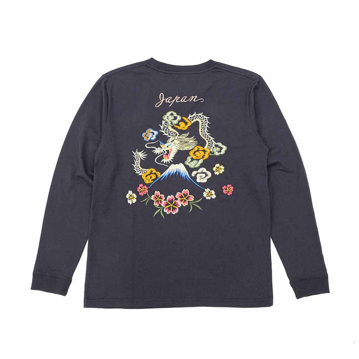 TAILOR TOYO - L/S SUKA T-SHIRT - EMBROIDERED - DRAGON - TT69470