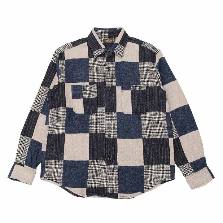 SUGAR CANE - Add Human Labor - PATCHWORK CHECK WORK SHIRT - SC29589