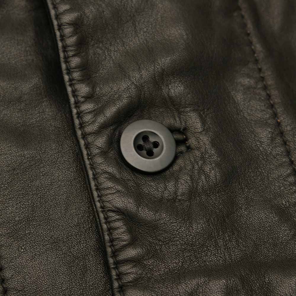 BLUE BLUE - Indigo Switch Leather Coverall - 1017730