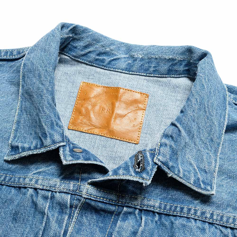 REMI RELIEF - 12oz DENIM WW2 MODEL JACKET - USED BLUE - RN30389034