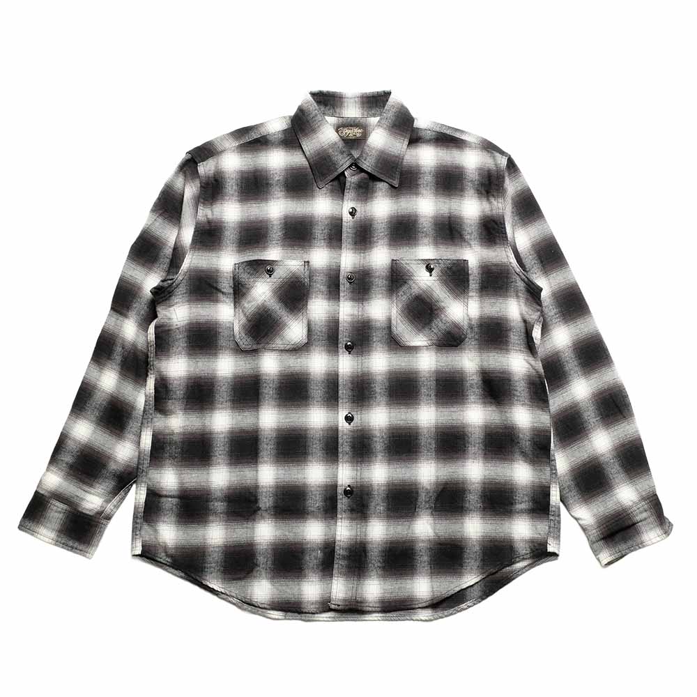 SUGAR CANE - COTTON OMBRE CHECK L/S WORK SHIRT - SC29723