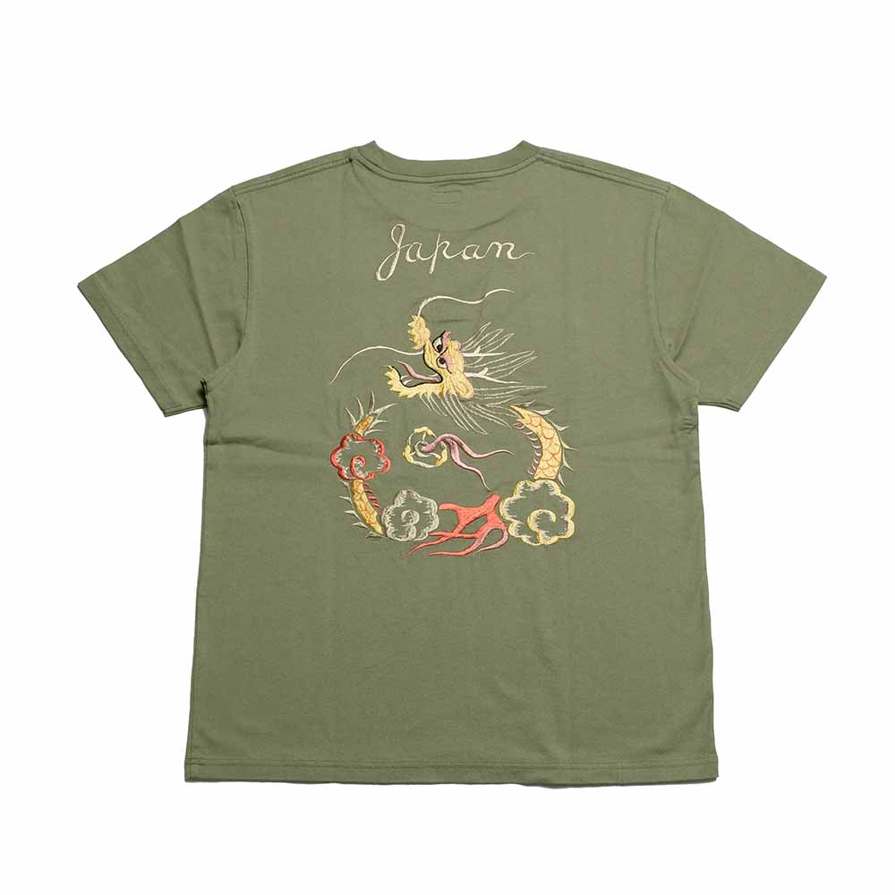 TAILOR TOYO - S/S SUKA T-SHIRT - EMBROIDERED - DRAGON - TT79744