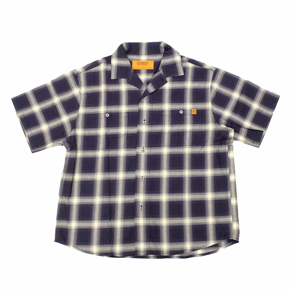 UNIVERSAL OVERALL - Open Color Check Work Shirt - U2523101