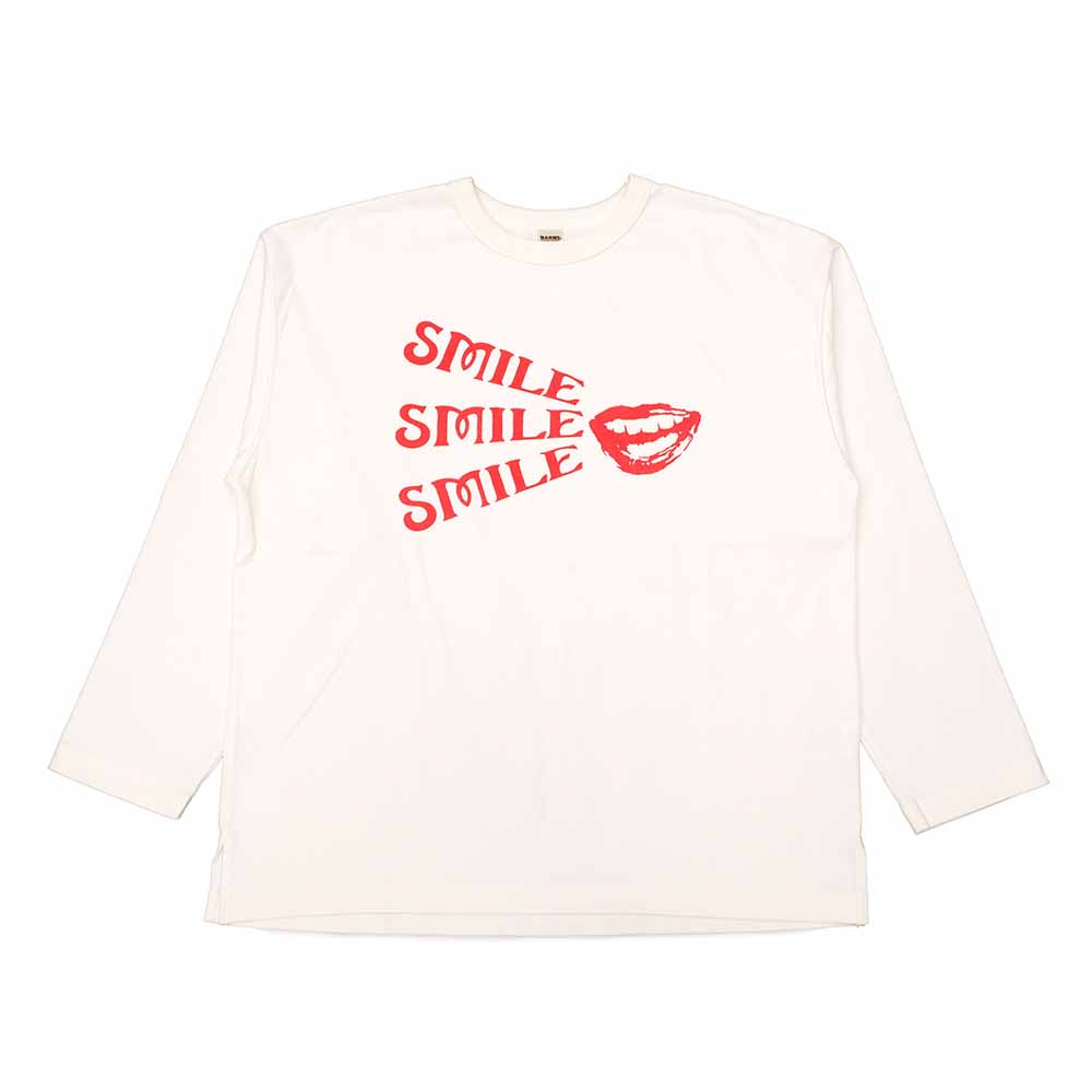BARNS - 90'S BIG 9 SLEEVE T-SHIRT - SMILE - BR-25408