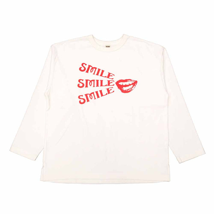 BARNS - 90'S BIG 9 SLEEVE T-SHIRT - SMILE - BR-25408