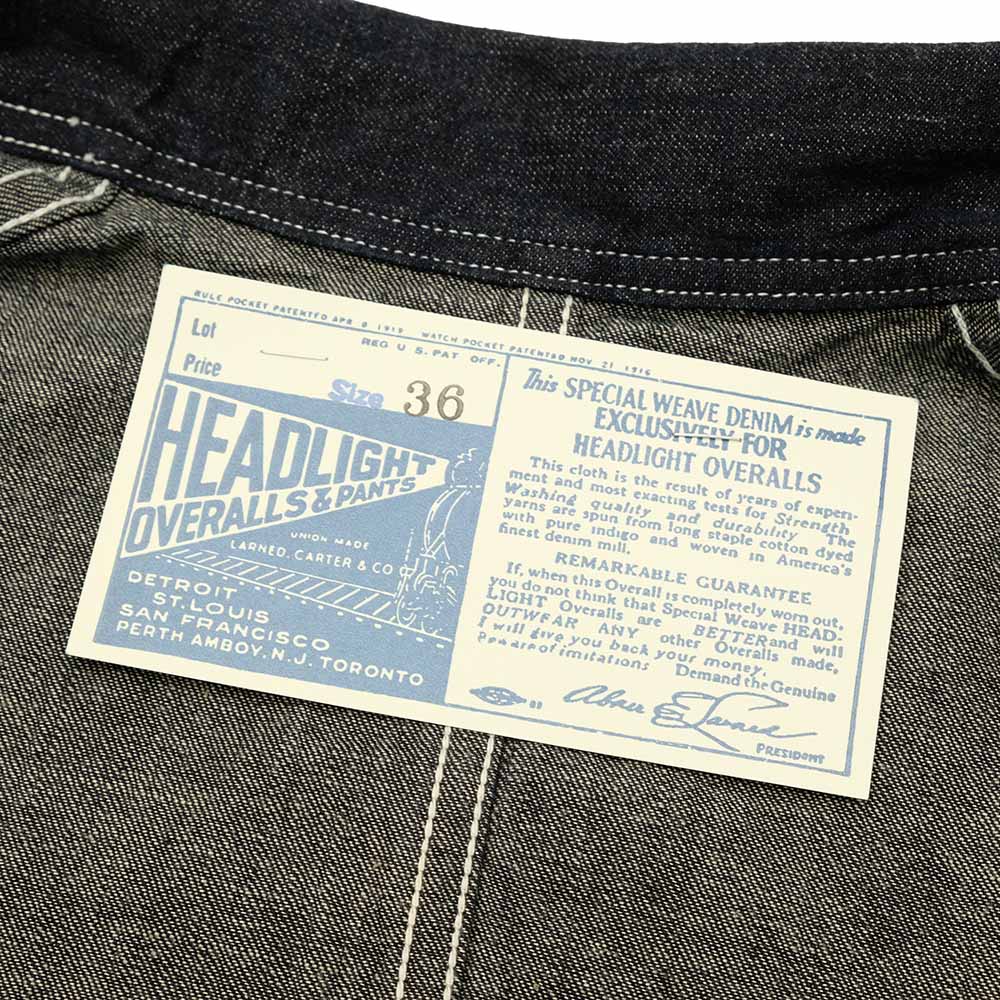 HEADLIGHT - 9.5oz. SPECIAL WEAVE DENIM DOUBLE BREASTED COAT - HD15844