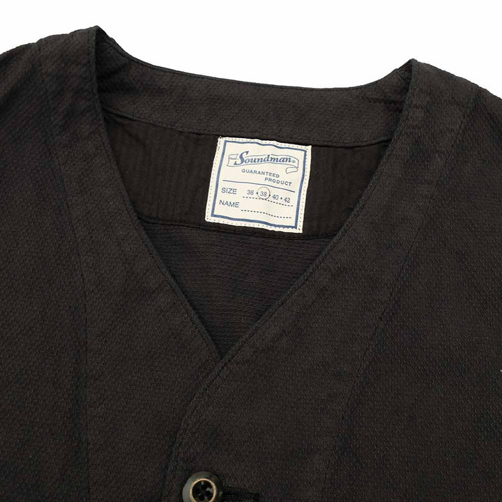 Soundman - Working Waist Coat - Marcy - Sashiko Style Dobby - M376-454Y