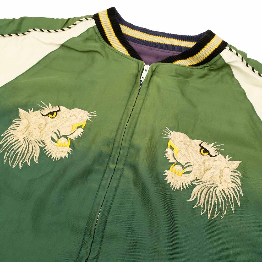 TAILOR TOYO - Acetate Souvenir Jacket - WHITE TIGER x LANDSCAPE - (AGING MODEL) - TT15545-145