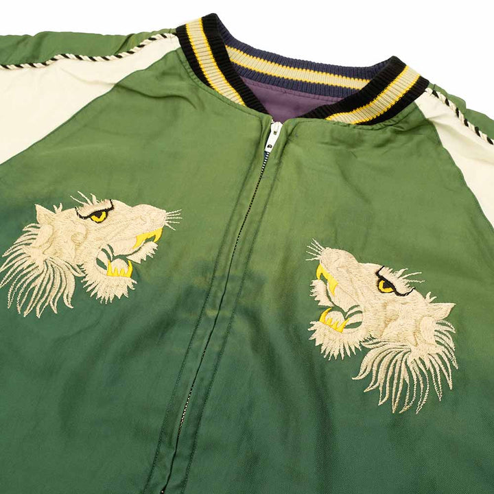 TAILOR TOYO - Acetate Souvenir Jacket - WHITE TIGER x LANDSCAPE - (AGING MODEL) - TT15545-145