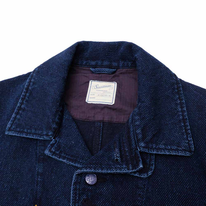 Soundman - Coverall Jacket - Birmingham - Indigo Dyed SASHIKO - 3740-655A