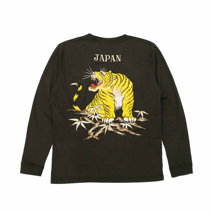 TAILOR TOYO - L/S SUKA T-SHIRT - EMBROIDERED - TIGER - TT69471
