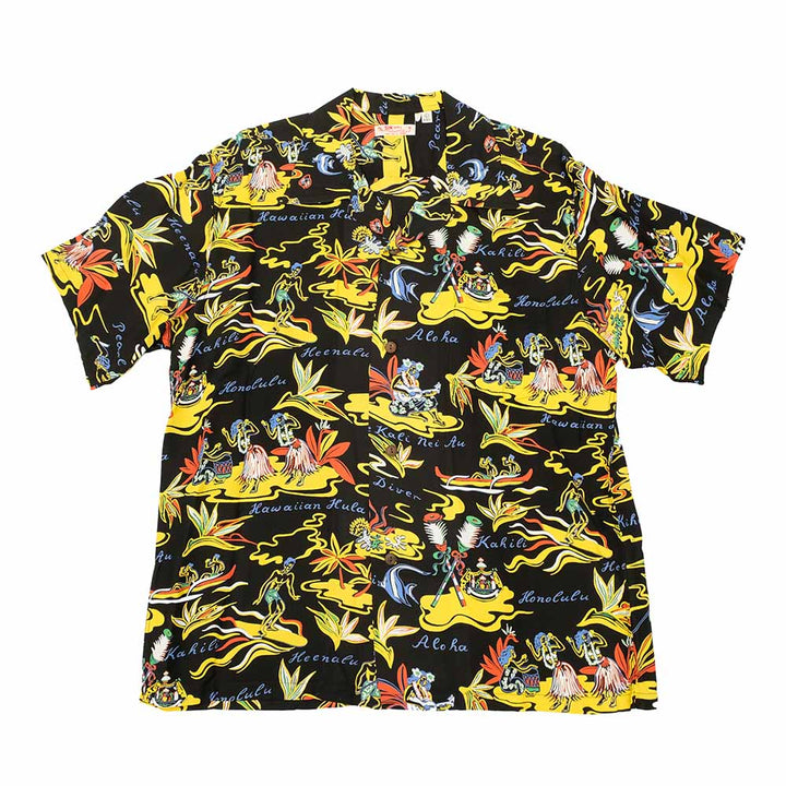 SUN SURF - RAYON HAWAIIAN SHIRT - HAWAIIAN HULA - SS39411