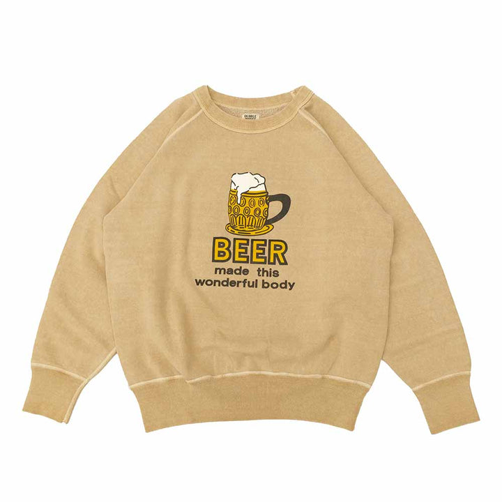 DUBBLE WORKS - RAGLAN CREW SWEAT - BEER - 83003BEE-25