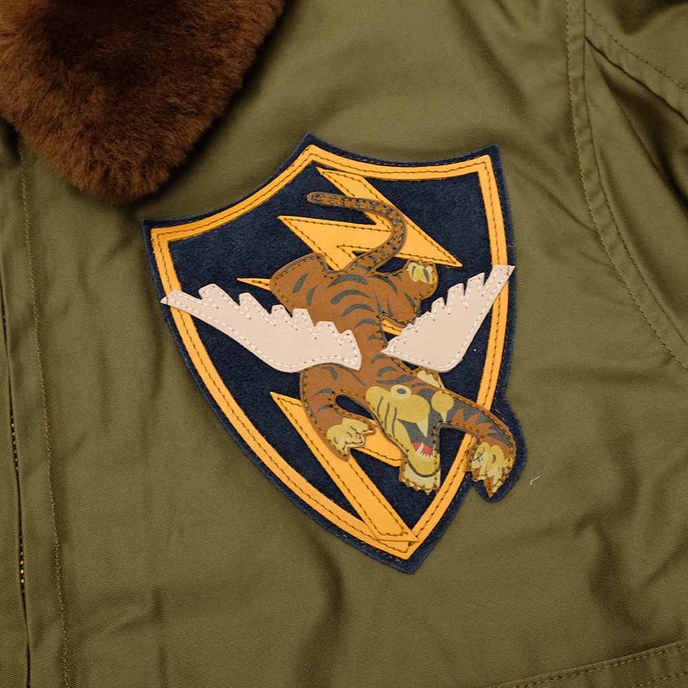 Buzz Rickson's - B-10 - RED RIB VERSION - SUPERIOR TOGS CO., INC. - 23rd FIGHTER SQ. - FLYING TIGERS - BR15746