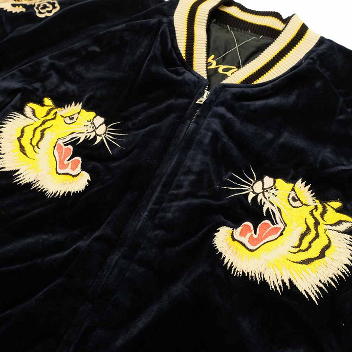 TAILOR TOYO - Velveteen Souvenir Jacket - ROARING TIGER x JAPAN MAP - TT15792-128