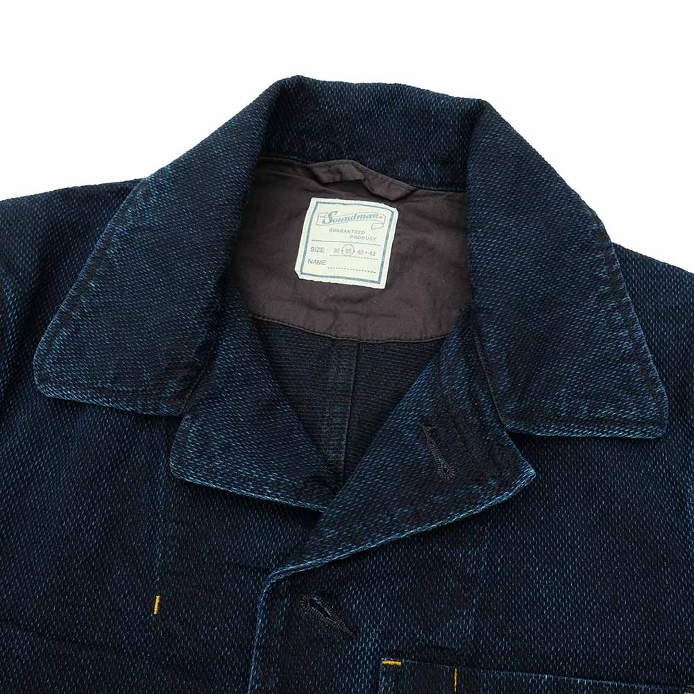 Soundman - Coverall Jacket - Birmingham - Indigo Dyed SASHIKO - M374-655Y