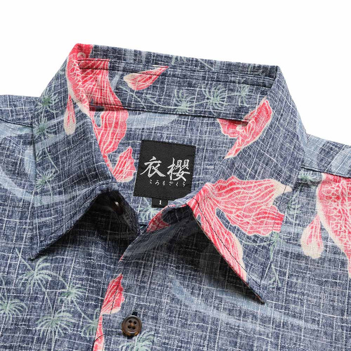衣櫻 - サザンクロス素材 - 長袖レギュラーシャツ - 裏金魚 - SA1787
