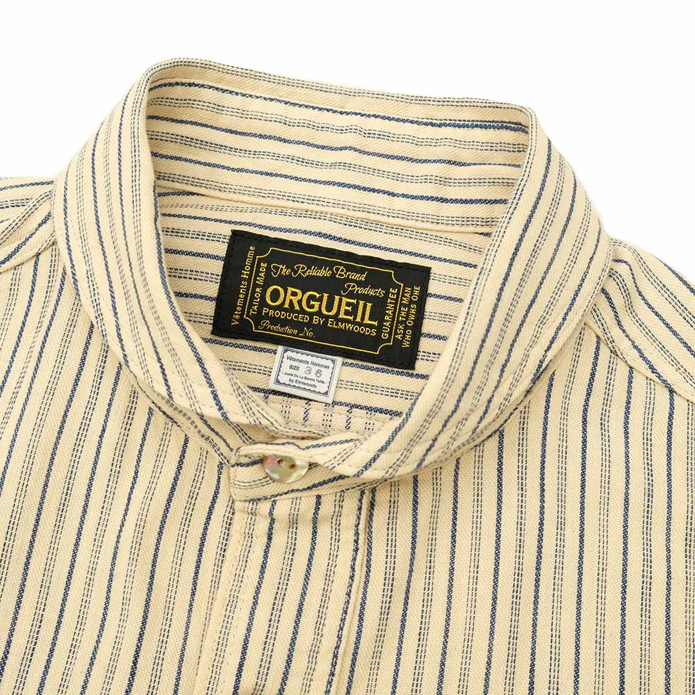 Orgueil - Shawl Collar Shirt - Stripe - OR-5007E