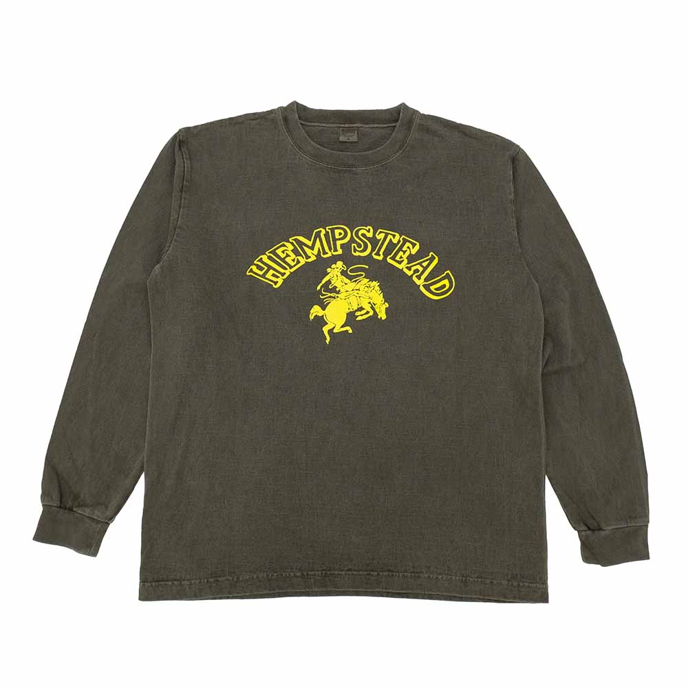 BARNS - PIGMENT DYE - TUBE L/S PRINT T-SHIRT - HEMPSTEAD - BR-24321