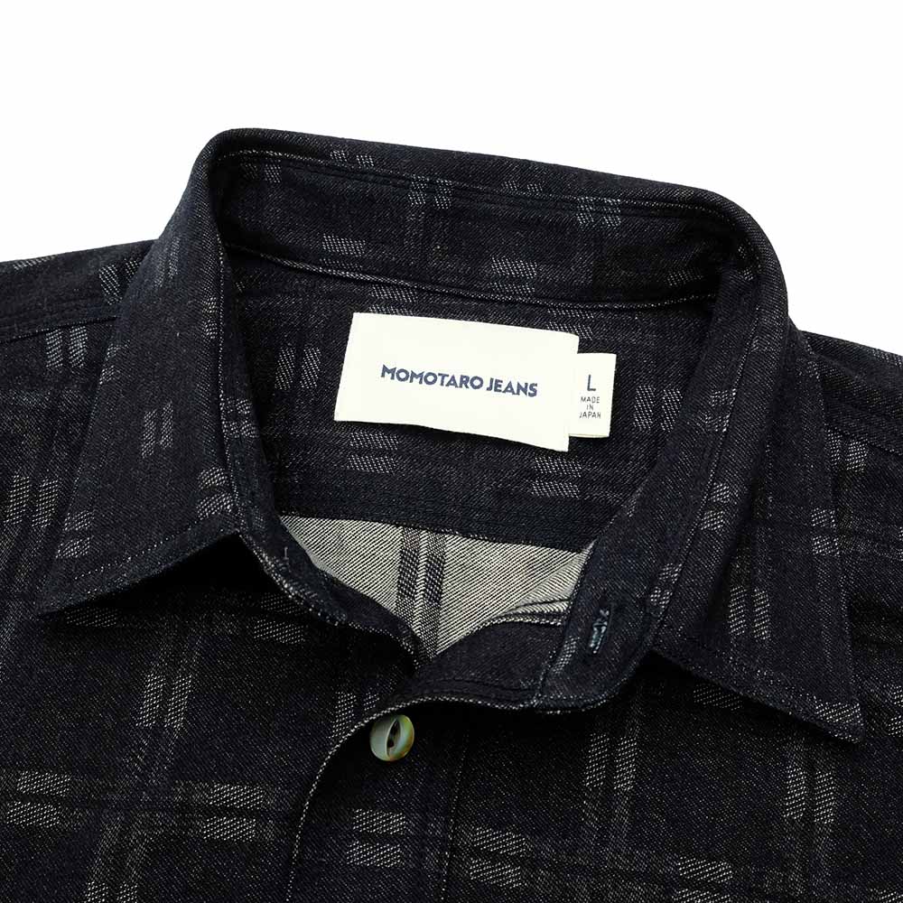 MOMOTARO JEANS - Triple Stitch Cross Check Jacquard Shirt - MXLS1035