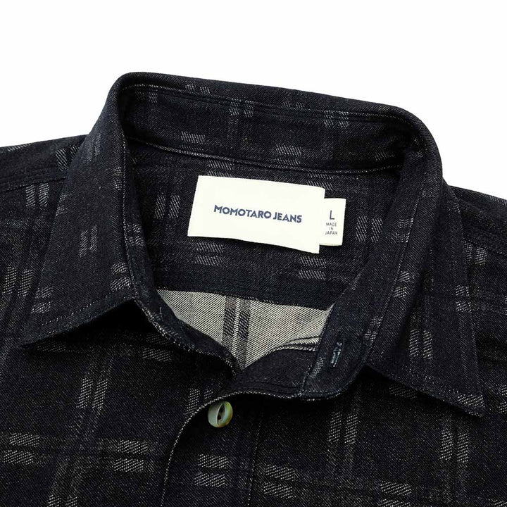 MOMOTARO JEANS - Triple Stitch Cross Check Jacquard Shirt - MXLS1035