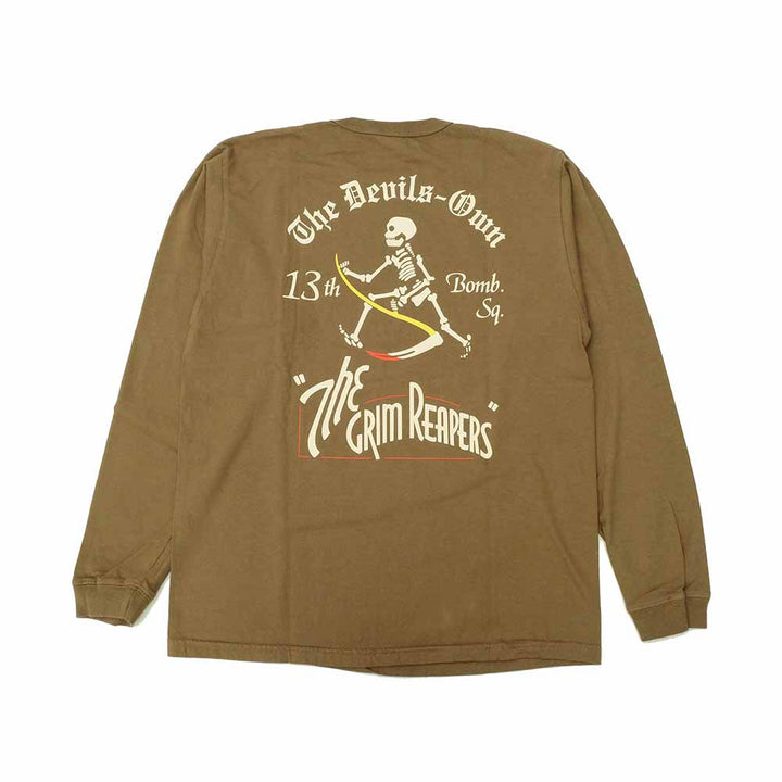 BUZZ RICKSON'S - L/S T-SHIRT - 13th BOMB. SQ. THE GRIM REAPERS - BR69628