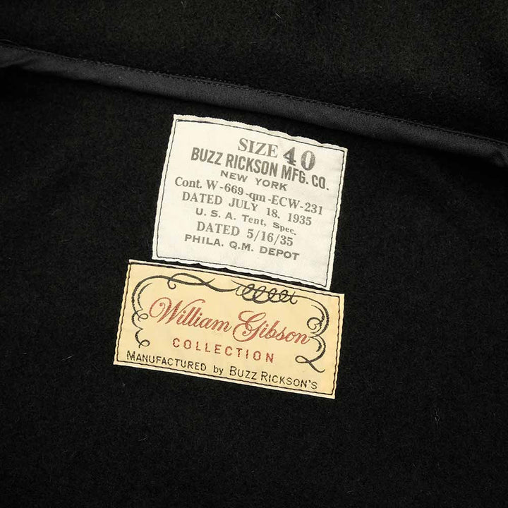 BUZZ RICKSON'S - WILLIAM GIBSON - COLLECTION - Type BLACK CCC WOOL JACKET - BR15776