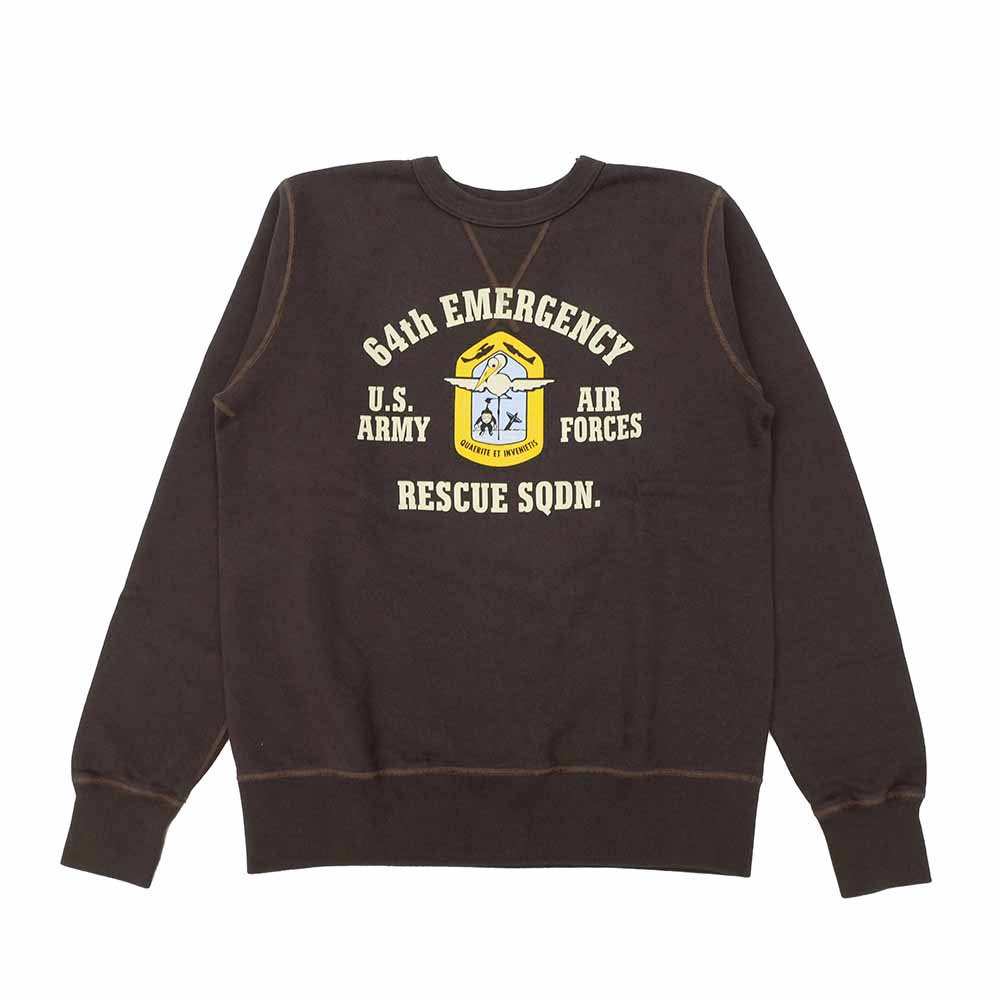 BUZZ RICKSON'S - SET-IN CREW SWEAT - 64th EMERGENCY RESCUE SQDN - BR69635