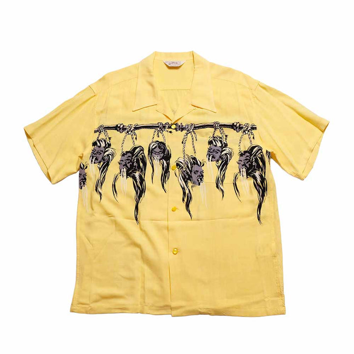 STAR OF HOLLYWOOD - HOPSACK RAYON OPEN SHIRT - SHRUNKEN HEAD - SH39705