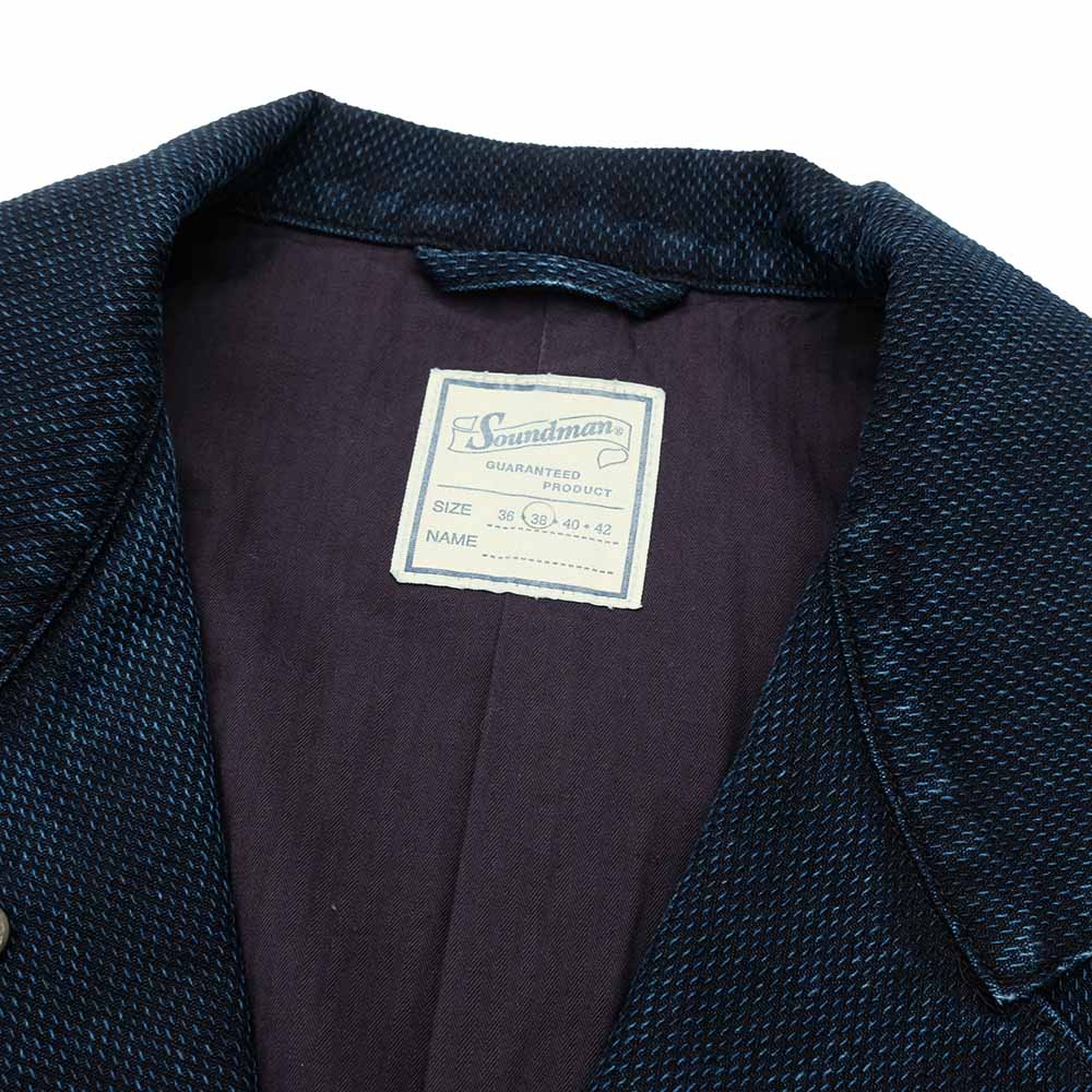 Soundman Beer Jacket - Dudley III - Indigo Dyed SASHIKO - 401M-655Z