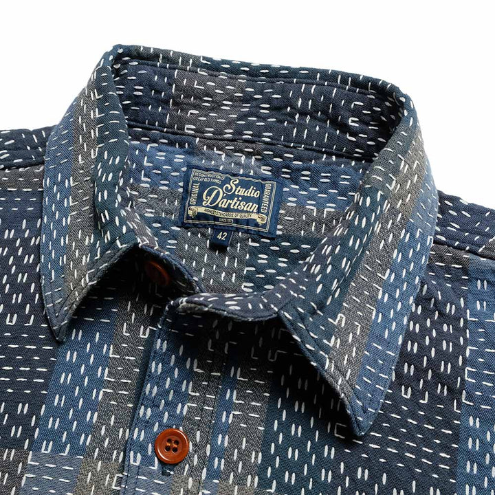 STUDIO D’ARTISAN & SA. - NORAGI SASHIKO S/S SHIRT - 5657