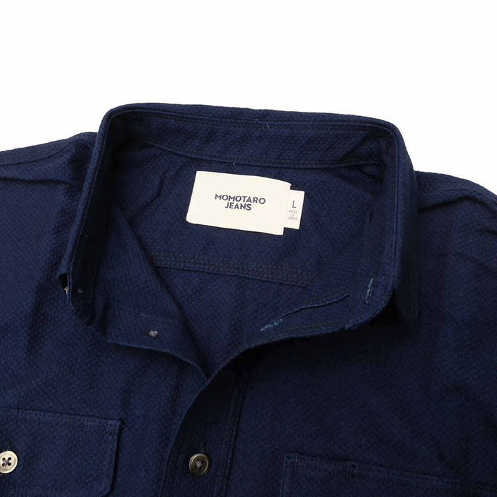 MOMOTARO JEANS - SASHIKO CPO SHIRT - MXLS1039
