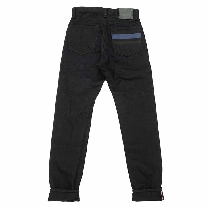 MOMOTARO JEANS - 15.7oz INDIGO × BLACK DENIM - NARROW TAPERED - MXJE3100