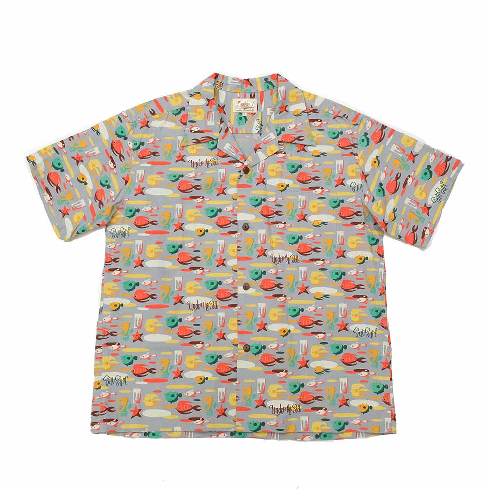 SUN SURF - COTTON OXFORD OPEN SHIRT - UNDER THE SEA - by MOOKIE - SS39099
