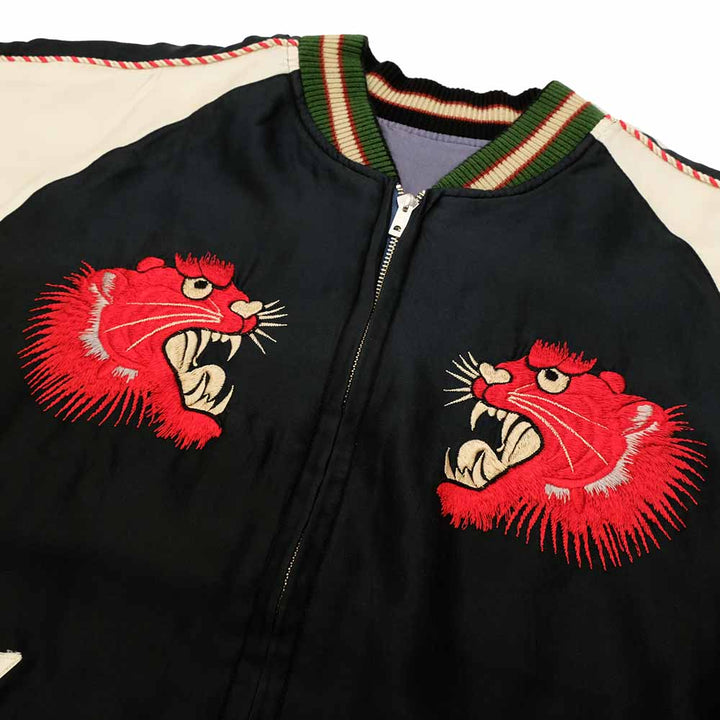 TAILOR TOYO - Acetate Souvenir Jacket - RED TIGER x EAGLE - (AGING MODEL) - TT15793-119