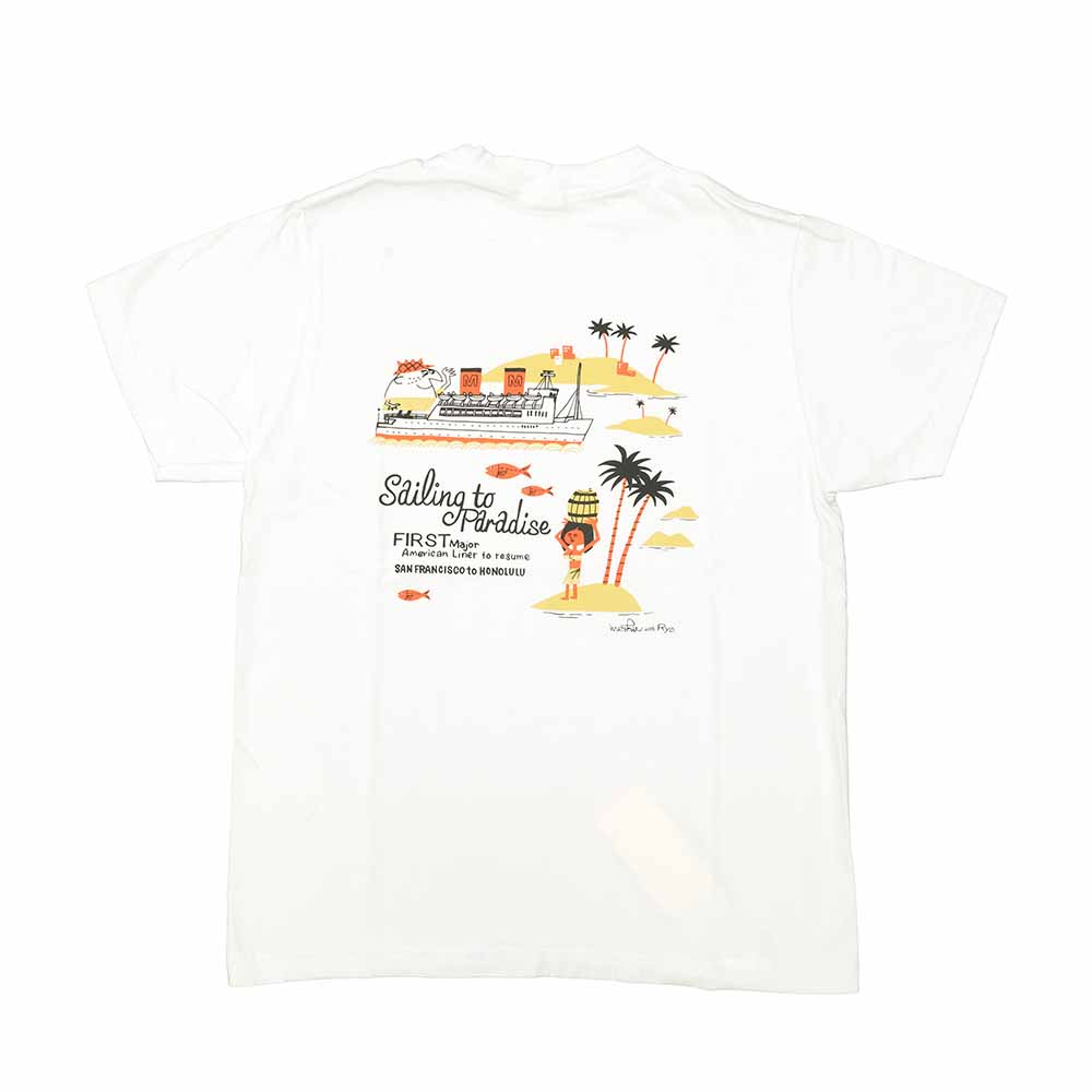 SUN SURF - S/S T-SHIRT - SAILING TO PARADISE - BY 柳原良平 with MOOKIE - SS79386